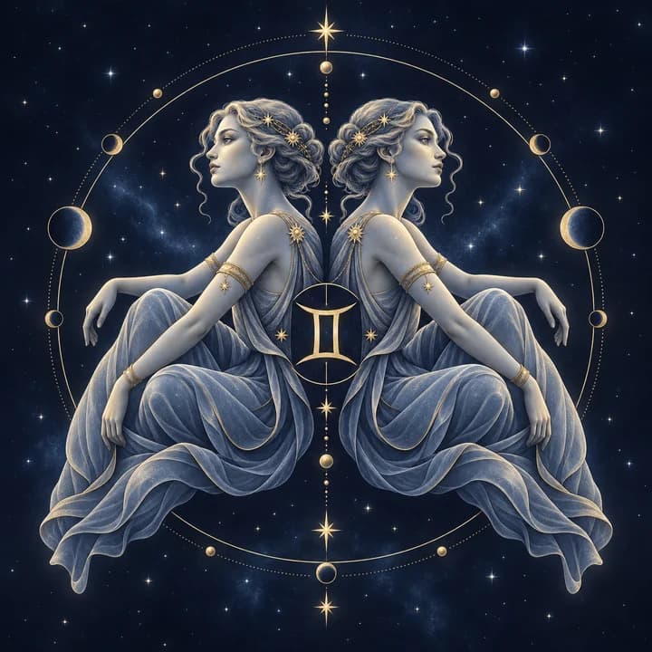 Gemini celestial illustration