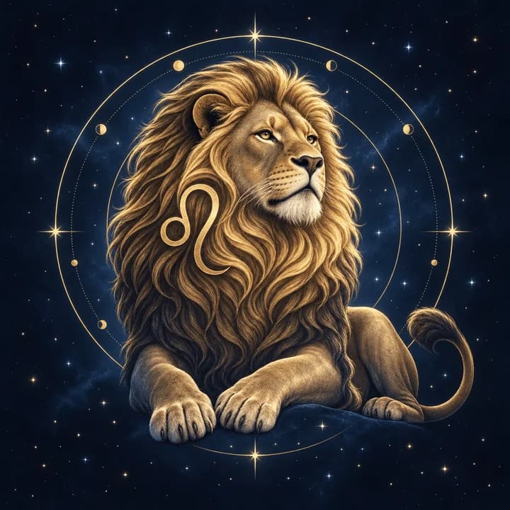 Leo celestial illustration