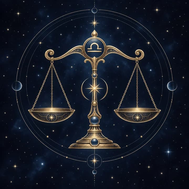 Libra celestial illustration