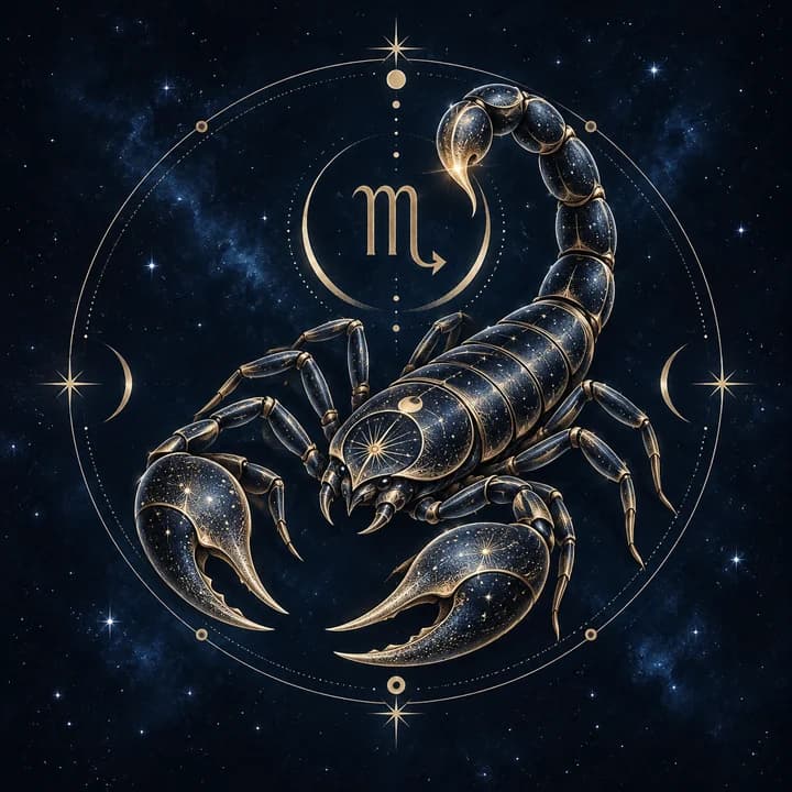 Scorpio celestial illustration