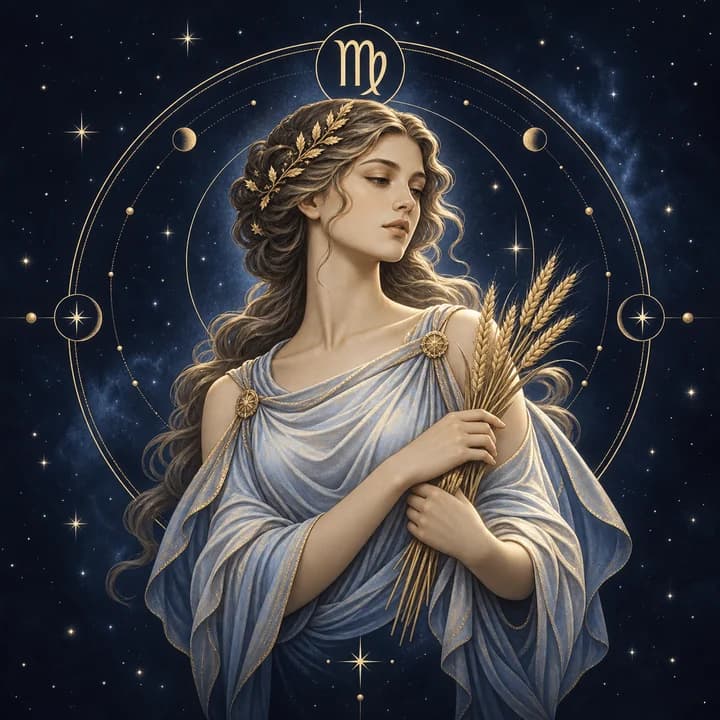 Virgo celestial illustration